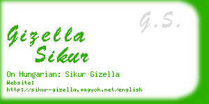 gizella sikur business card